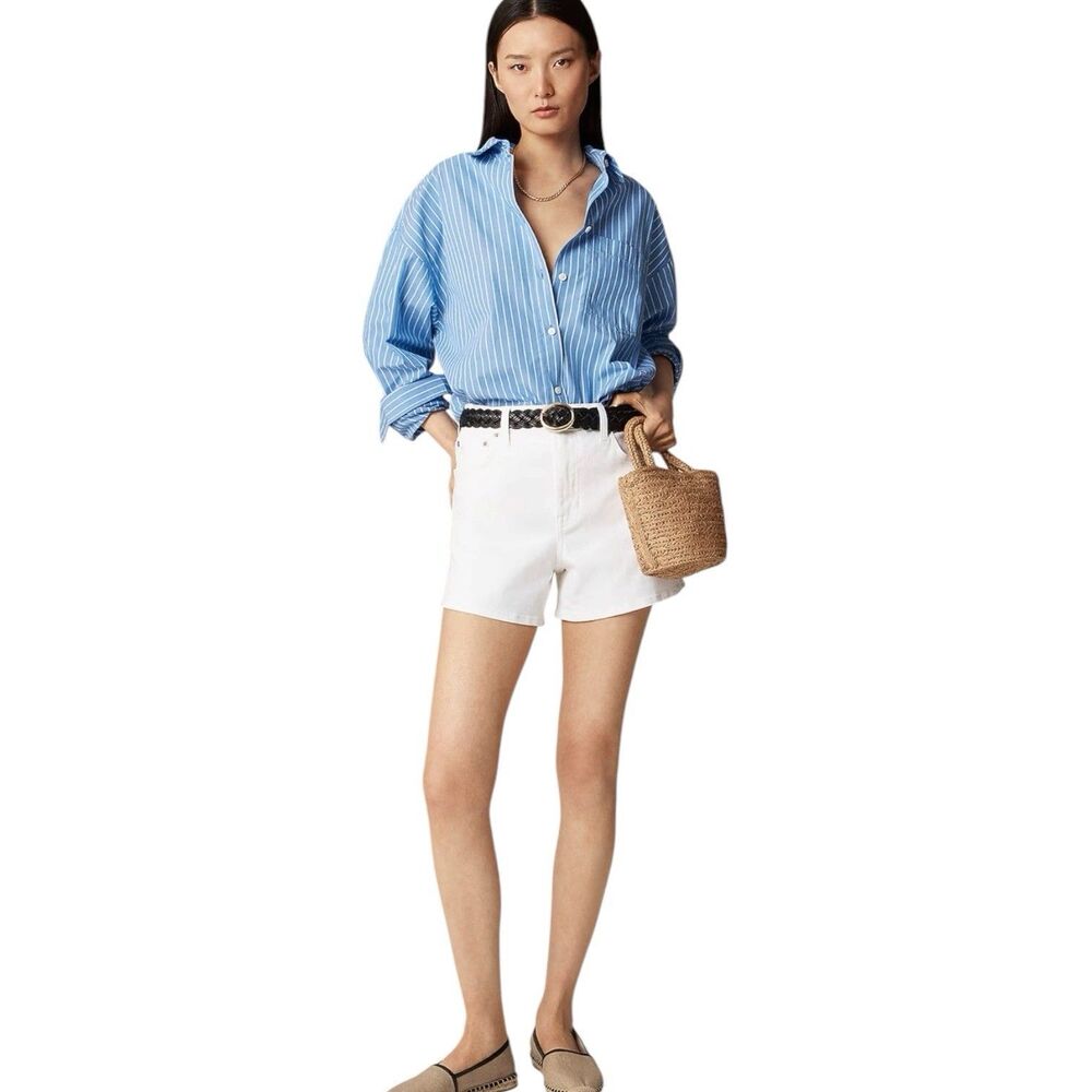 J Crew High-Rise Short Women White Denim Shorts Size 34 (41x3) New